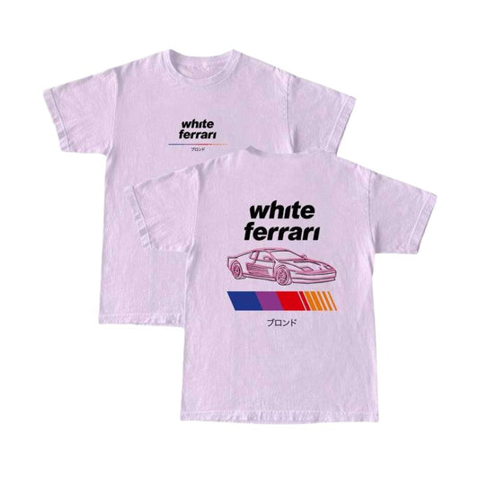 White Ferrari Vintage Graphic T Shirt Frank Ocean T-shirt Tee Shirt Design