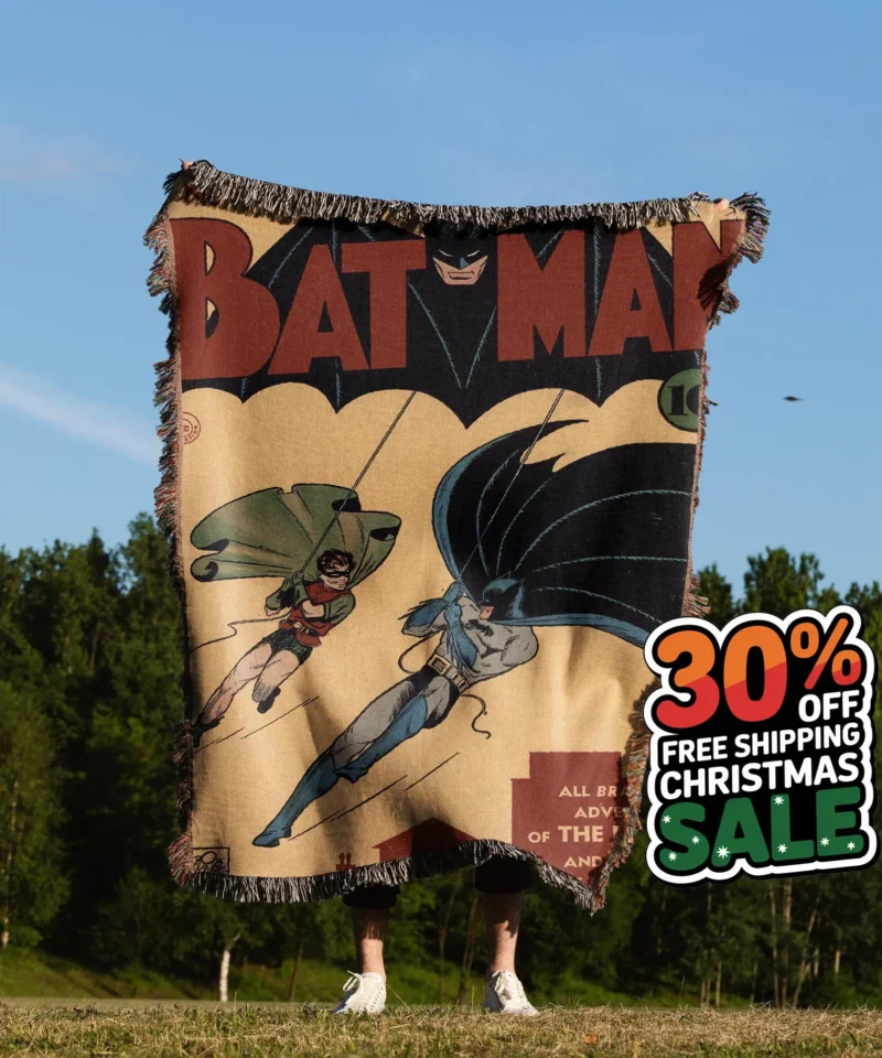 Batman Issue No 1 Hand Woven Blanket Comic Tapestry Quilt Blanket Super Hero