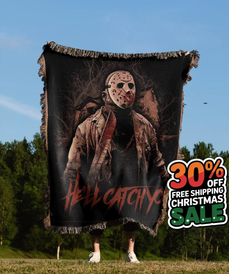 Jason Horror Movie Hand Woven Blanket Tapestry Throw Poison