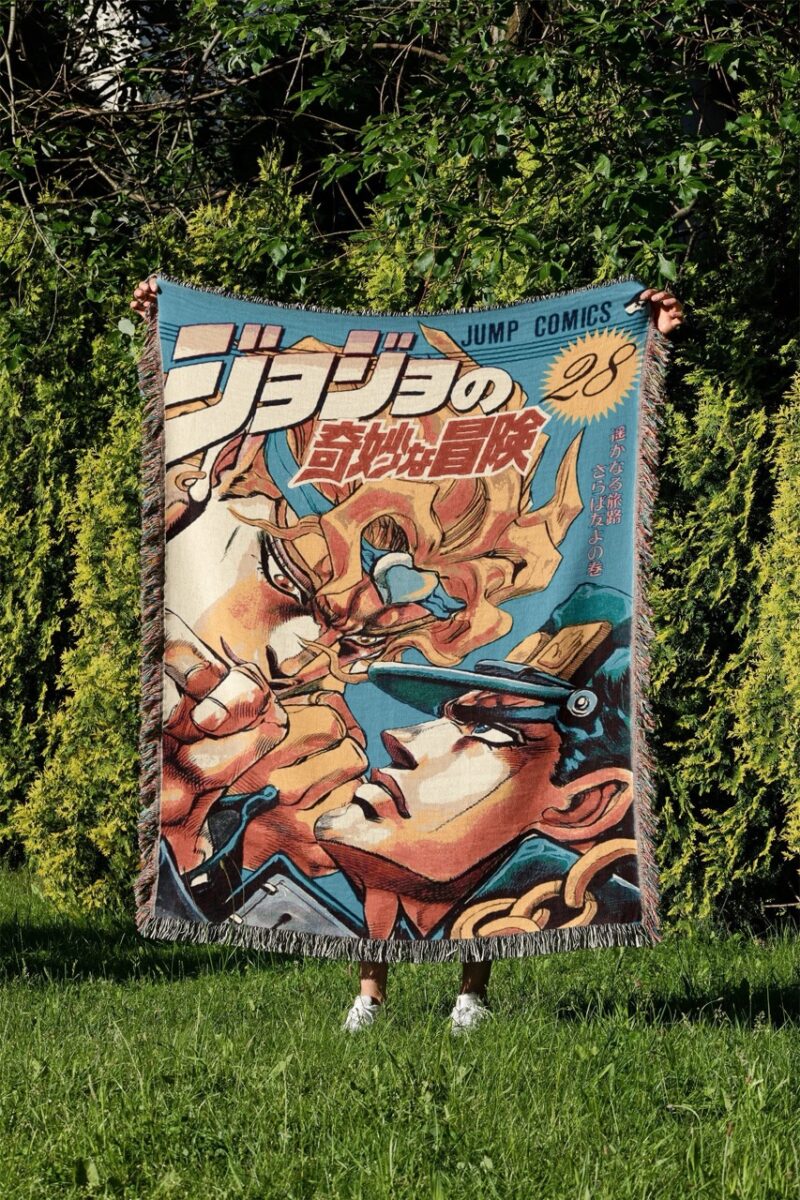 Anime Jojo'S Hand Woven Blanket Manga Tapestry Throw Quilt Blanket