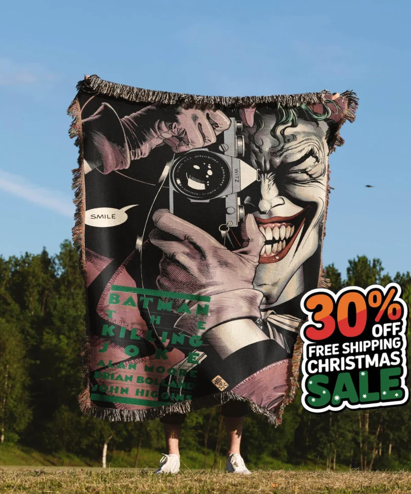 The Killing Joke Hand Woven Blanket Comic Joker Tapestry Quilt Blanket Batman Venom