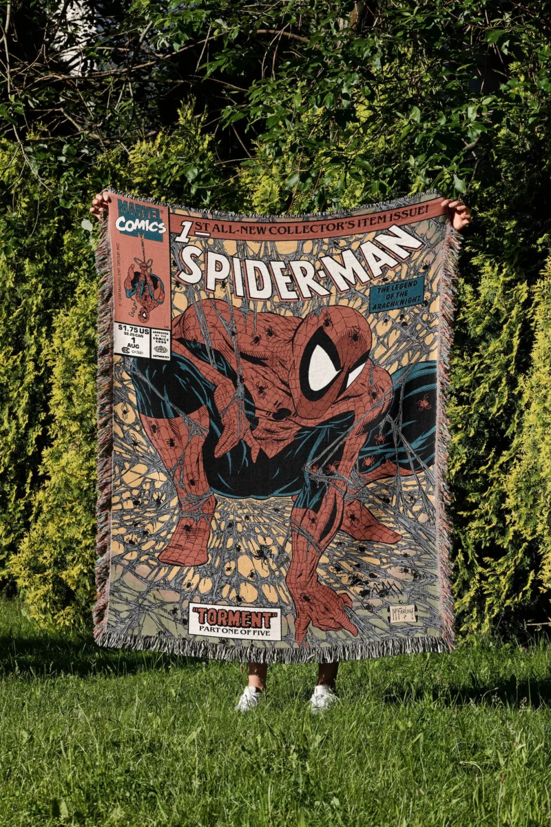 Spider-Man Hand Woven Blanket Comic Tapestry Quilt Blanket Marvel Venom