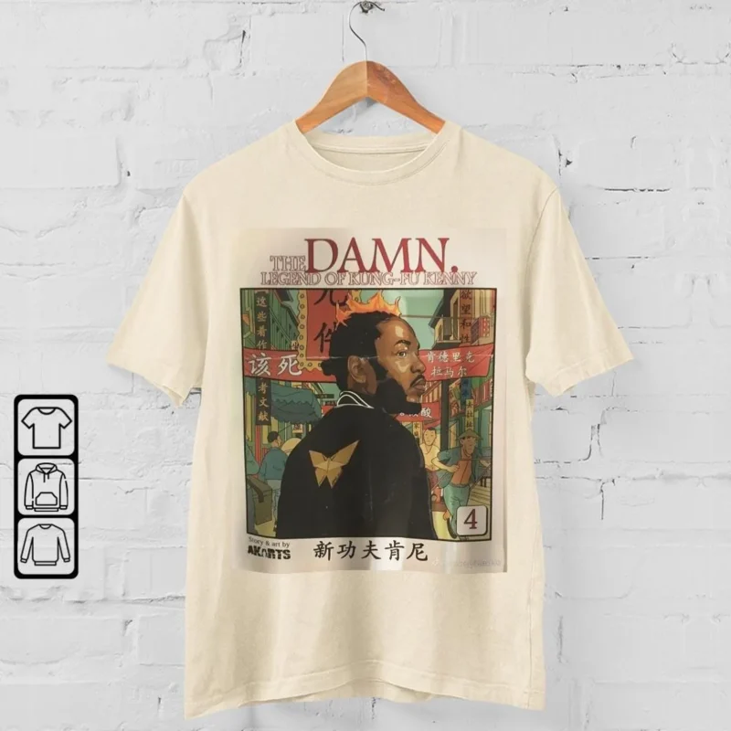 Kendrick Lamar Kung Fu Kenny Damn Comic Art Book Retro Vintage 90s Hip Hop Gifts For Fan T-Shirt, Hoodie, Sweatshirt